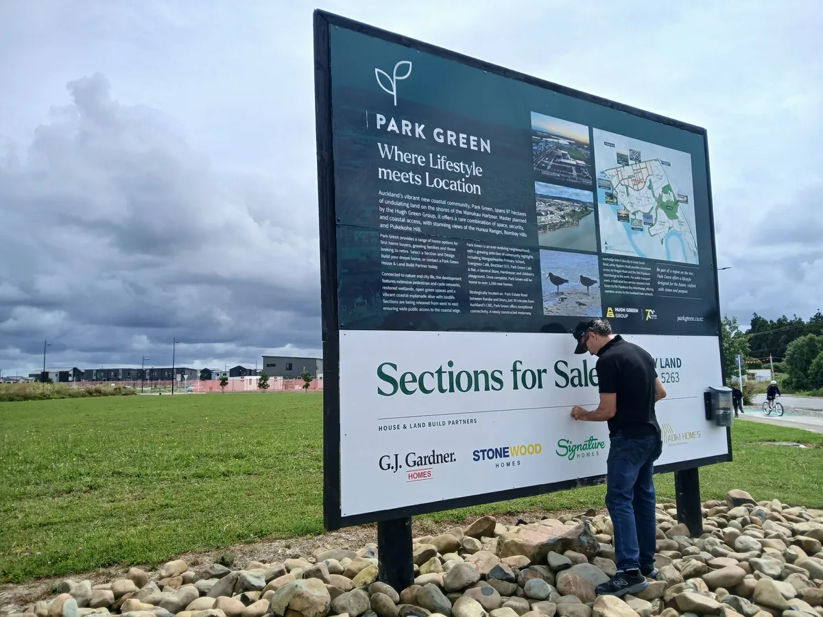 Site sign for Park Green
